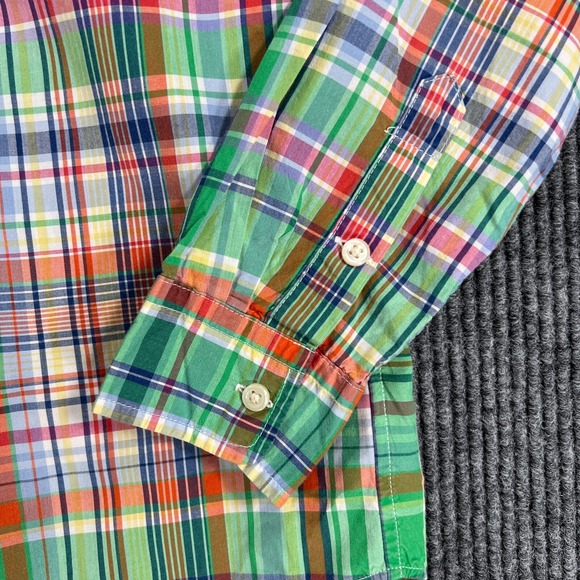 Ralph Lauren Shirt Youth Boys Large Green Plaid Long Sleeve Button Down Casual - Picture 5 of 14